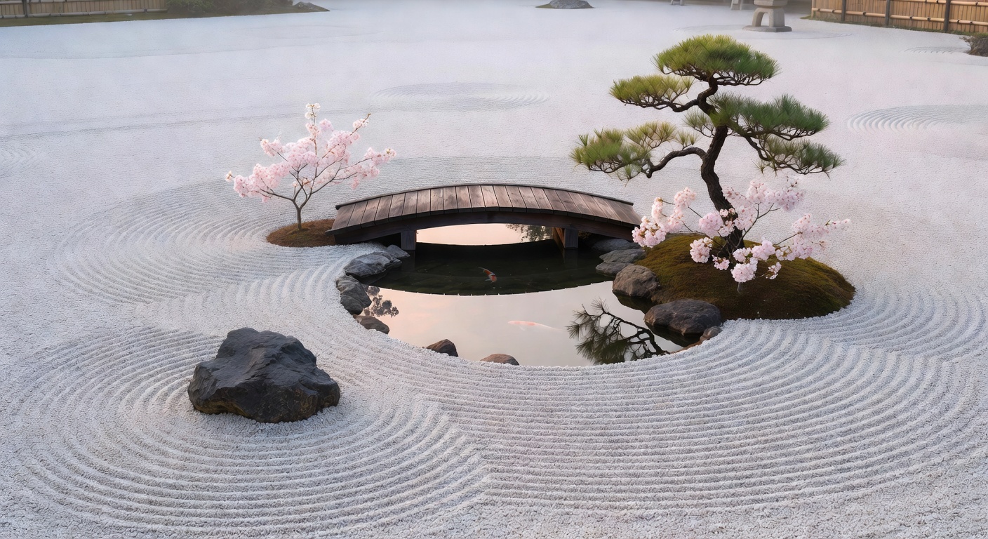 静かな日本庭園